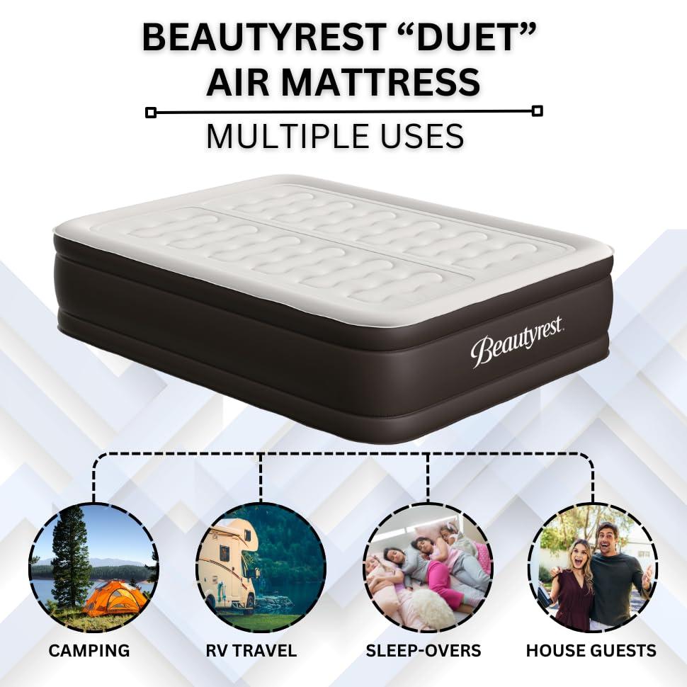 Beautyrest Queen Raised Air Mattress with Built-in Pump