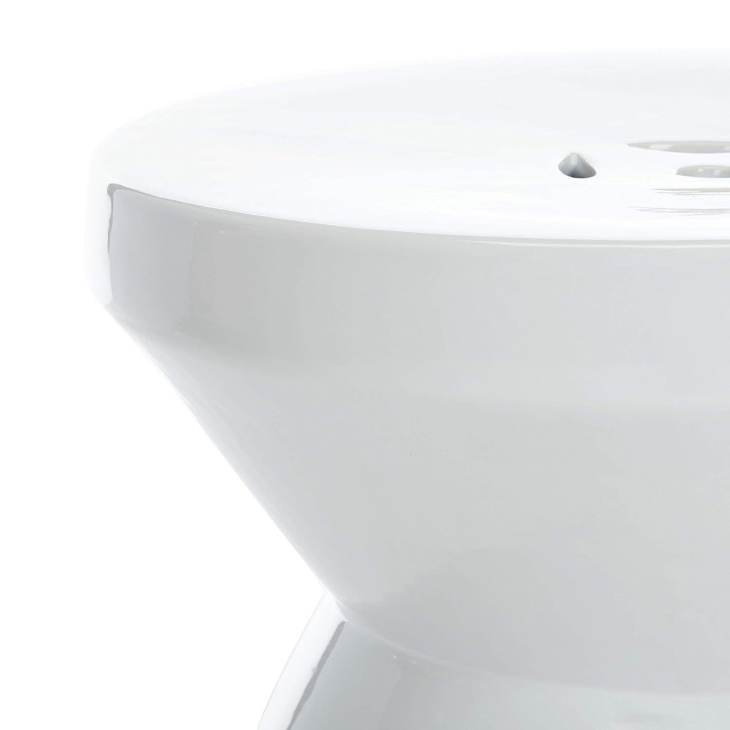 Safavieh Larsa Coin Indoor/Outdoor Ceramic Garden Stool, White