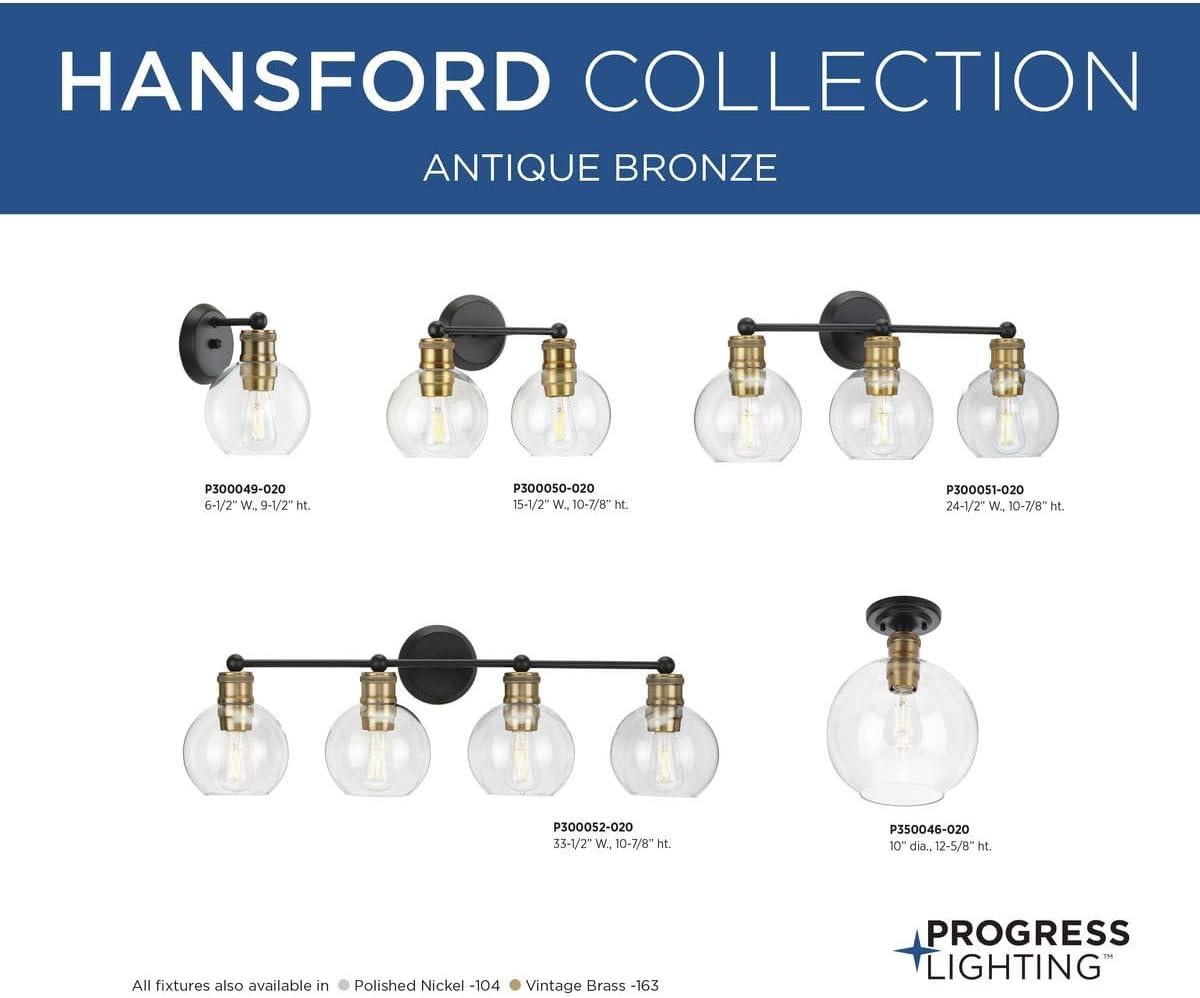 Progress Lighting - One Light Flush Mount - Close-to-Ceiling - Hansford -
