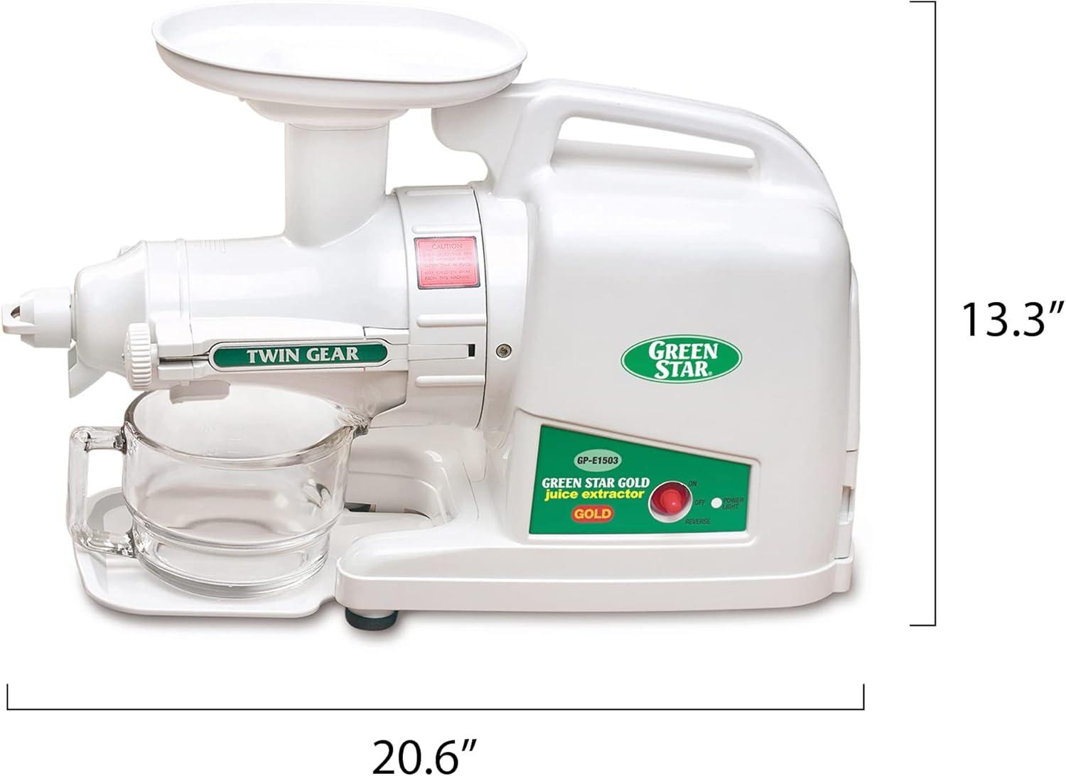 Tribest Tribest Greenstar® 190 Watt Electric Slow Masticating & Cold Press Juicer