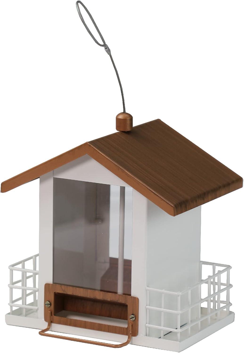 Heath Outdoor Products White/Brown Double Suet Hopper Bird Seed Feeder