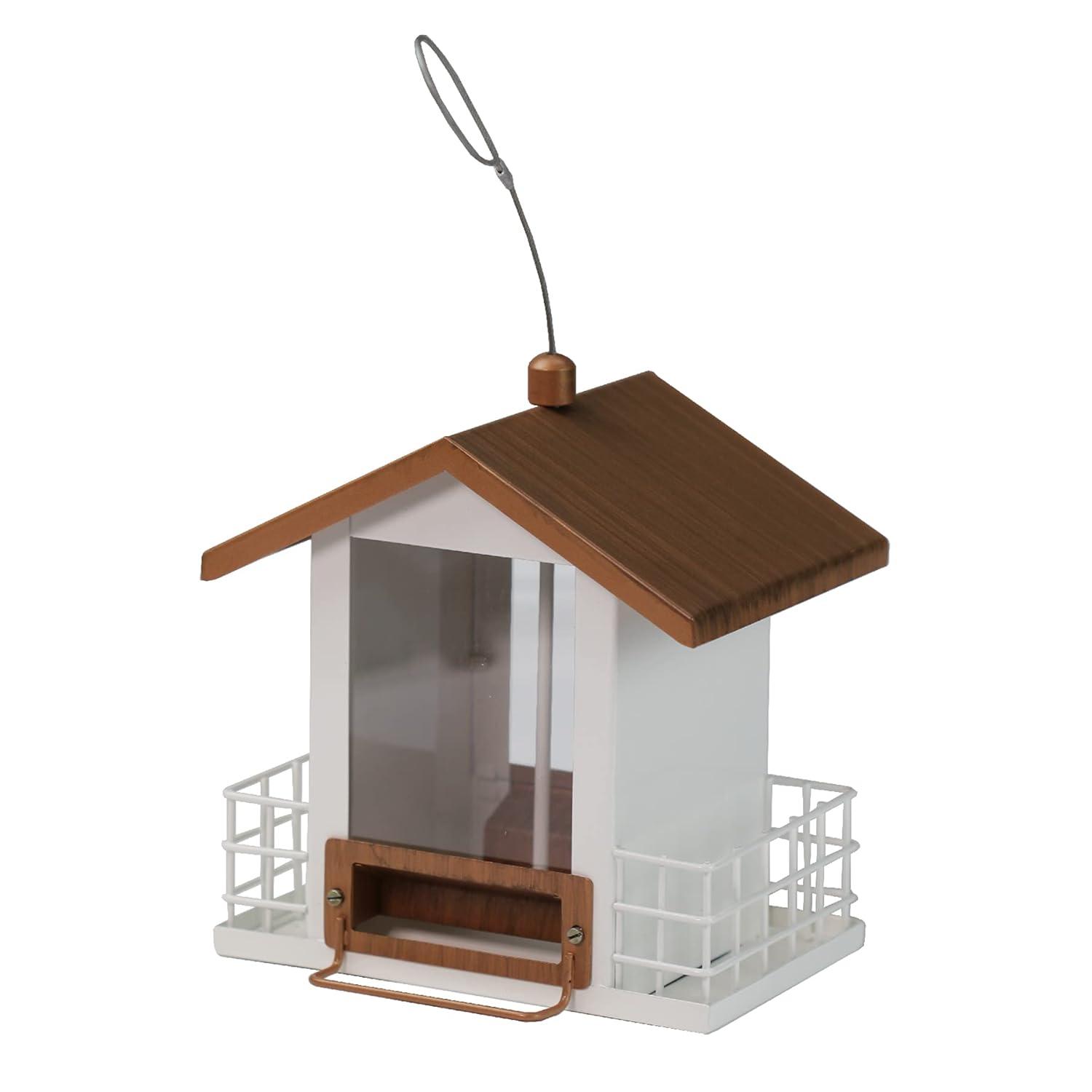 Heath Outdoor Products White/Brown Double Suet Hopper Bird Seed Feeder
