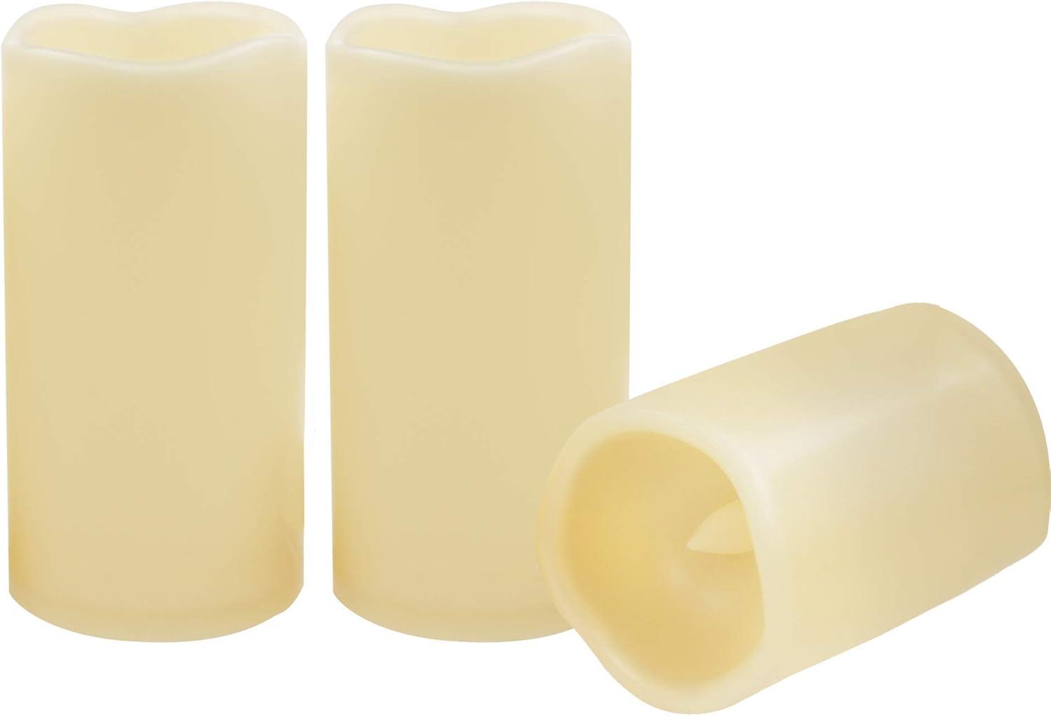 TVTimeDirect - Battery Operated LED Color Changing Flameless Remote Candles Set of 3- Multicolored