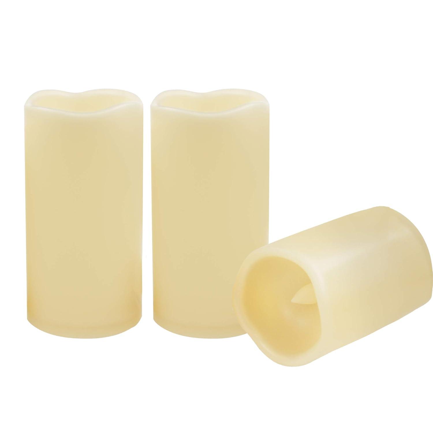 TVTimeDirect - Battery Operated LED Color Changing Flameless Remote Candles Set of 3- Multicolored