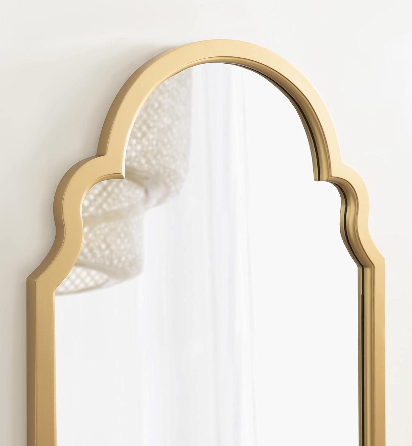 Kate and Laurel Hogan Arch MDF Full Length Mirror, 24x48, Gold