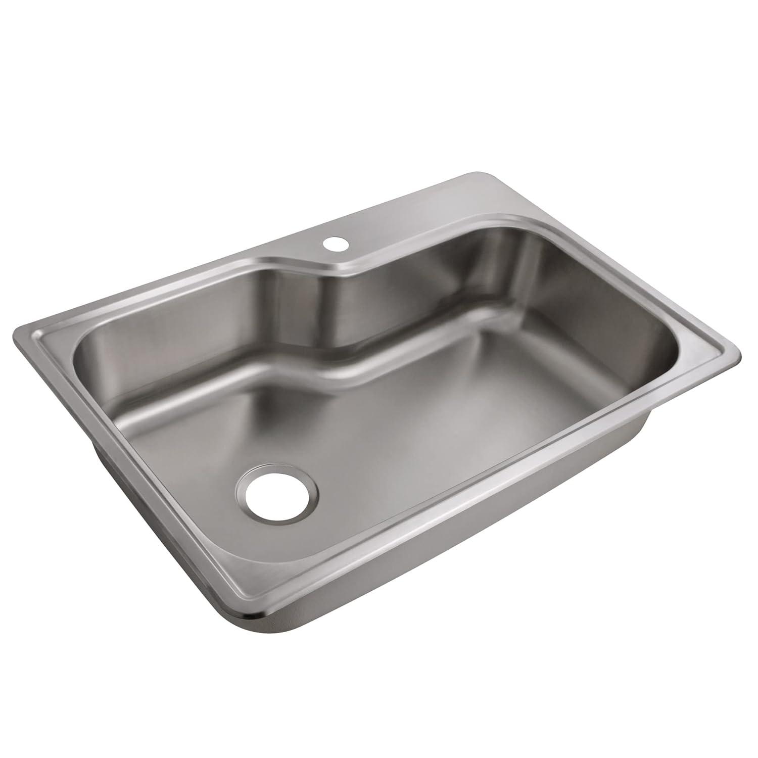 33" L x 22" W Drop-In Kitchen Sink