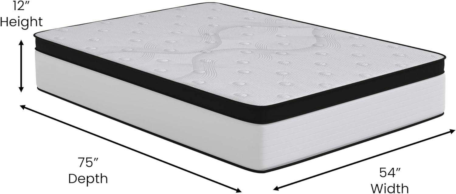 Full Extra Firm Hybrid Mattress with Pocket Spring Core and Knit Fabric Top