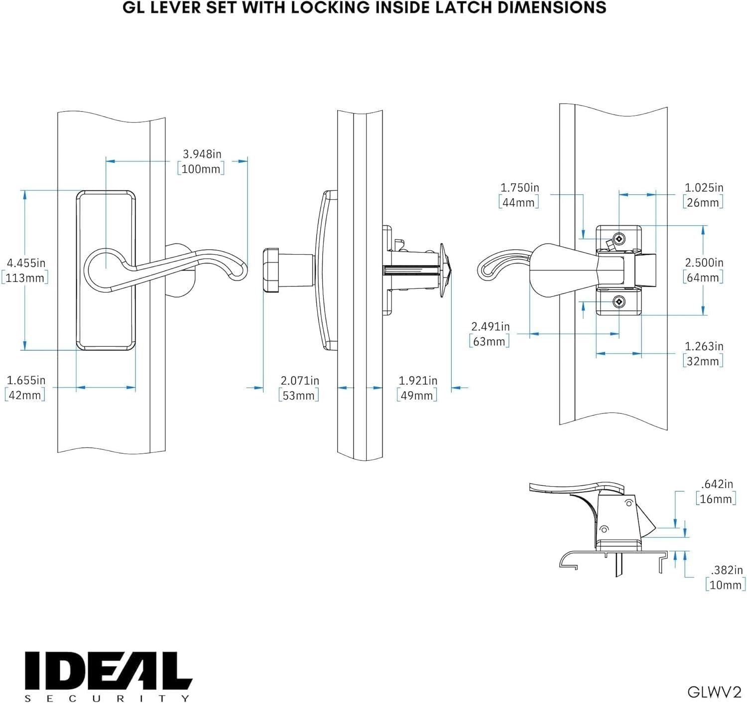 Matte Black Metal Lever Handle Set for Doors