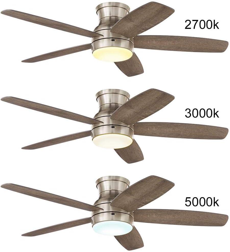 Home Decorators Collection Ashby Park 52 in. Integrated LED Brushed Nickel Ceiling Fan with Light Kit and Remote Control Color Changing Technology