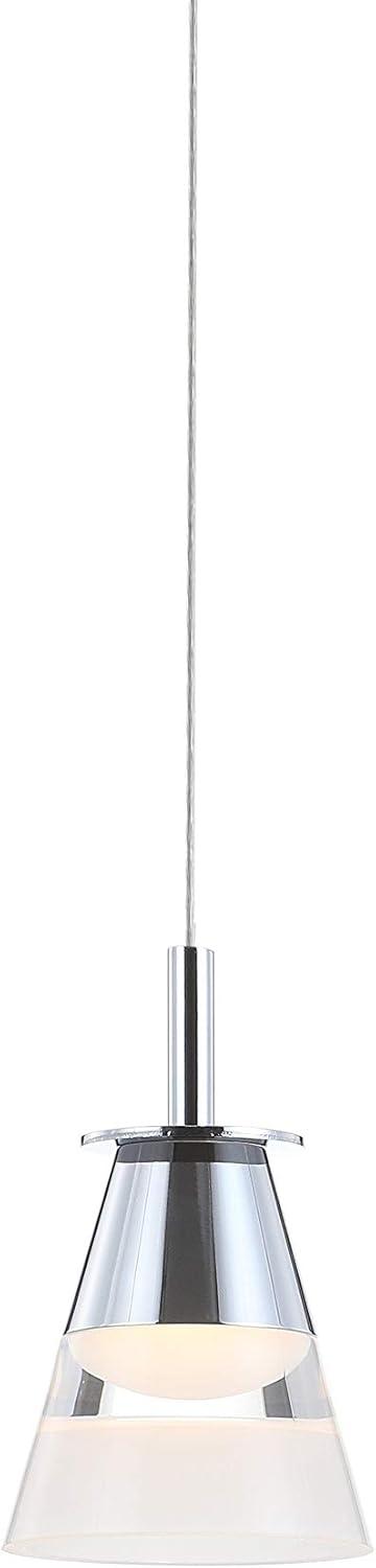 Alain 5" Chrome Polished Adjustable LED Pendant Light