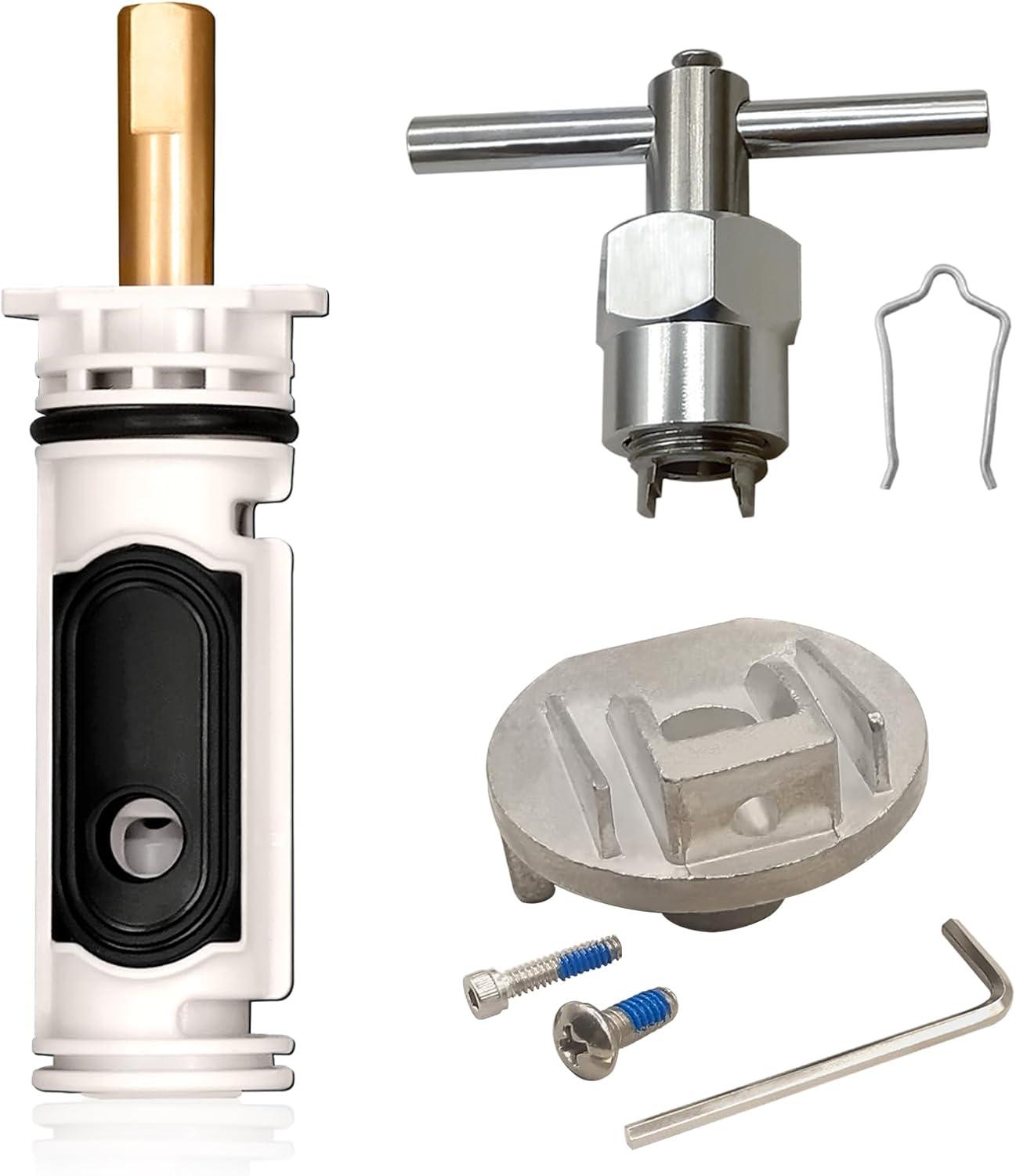 1222 Replacement Cartridge with Moen 104421 Cartridge Puller Removal Tool Retainer Clip Compatible with Moen One-Hanlde Posi Temp 1222B Shower Bathtub Faucet (1222 cartridge +104421 cartridge puller)