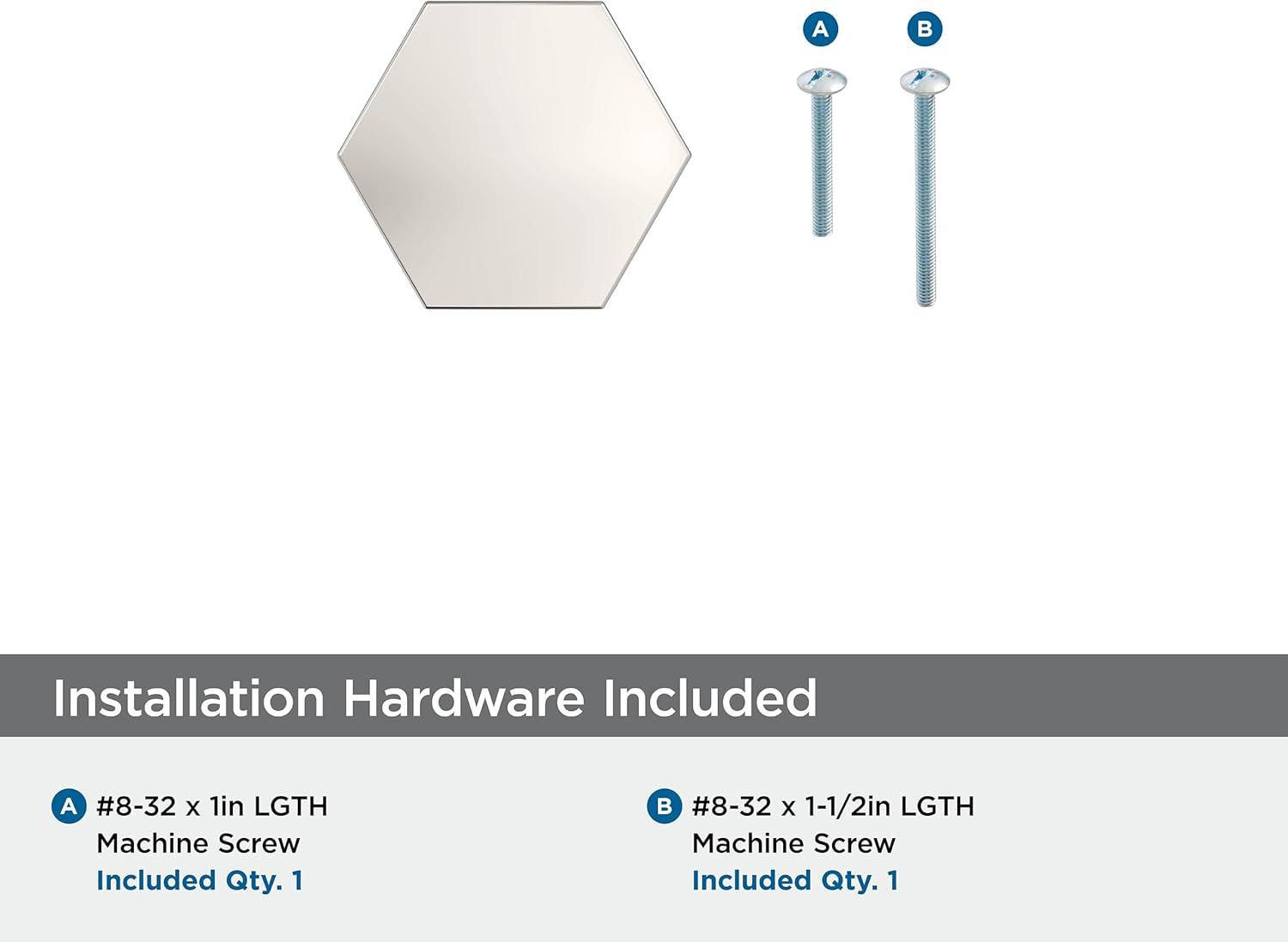 Amerock Caliber 1-1/4 inch (32mm) Diameter Polished Nickel Cabinet Knob