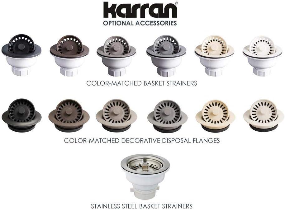 Karran Farmhouse/Apron-Front Quartz Composite 34'' X 21-1/4'' Single Bowl Kitchen Sink