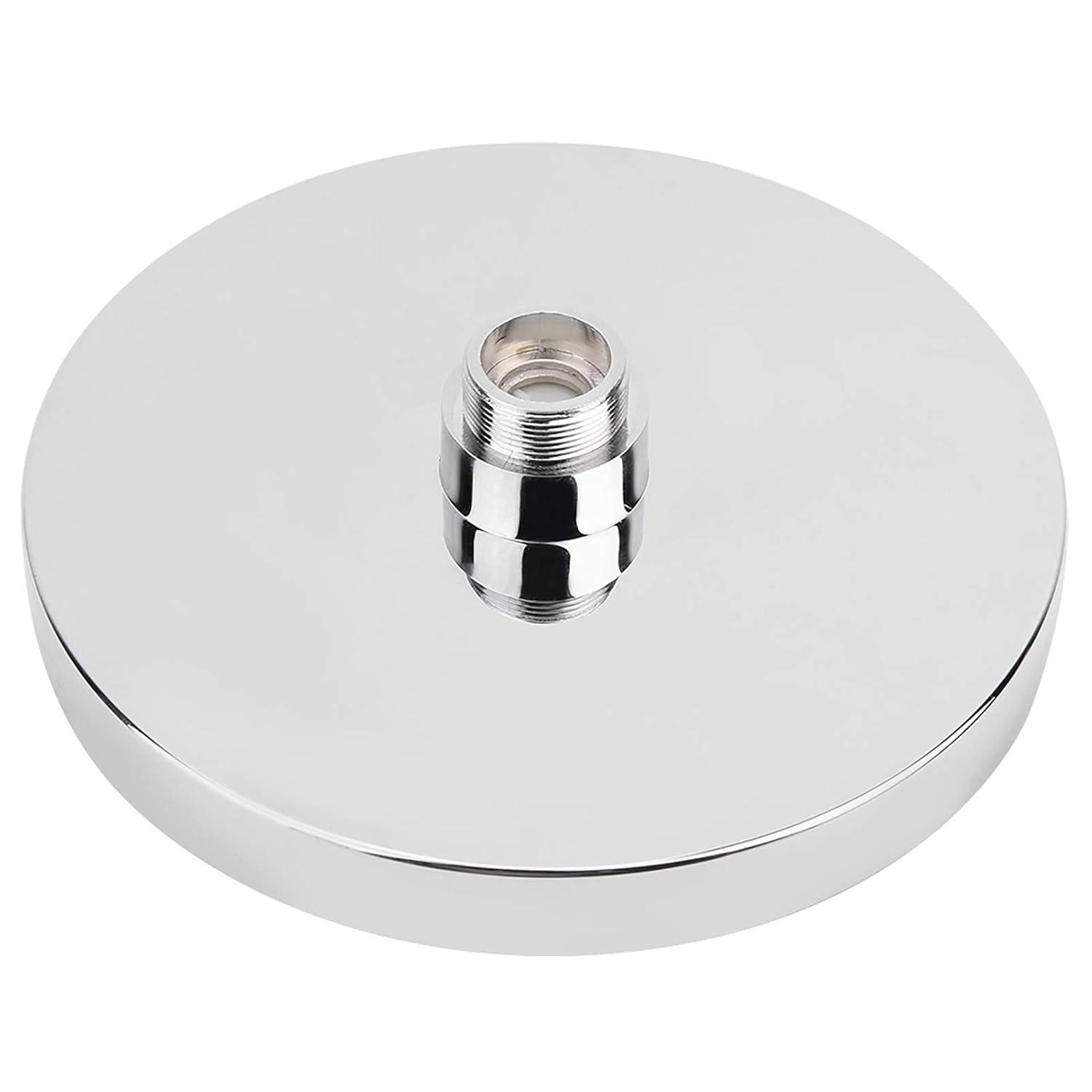 Rain Shower Head, 8" inch Round LED Shower with 3 Color Temperature Controlled Lights Changing automatically Water Rainfall High-Pressure Bathroom Shower Head