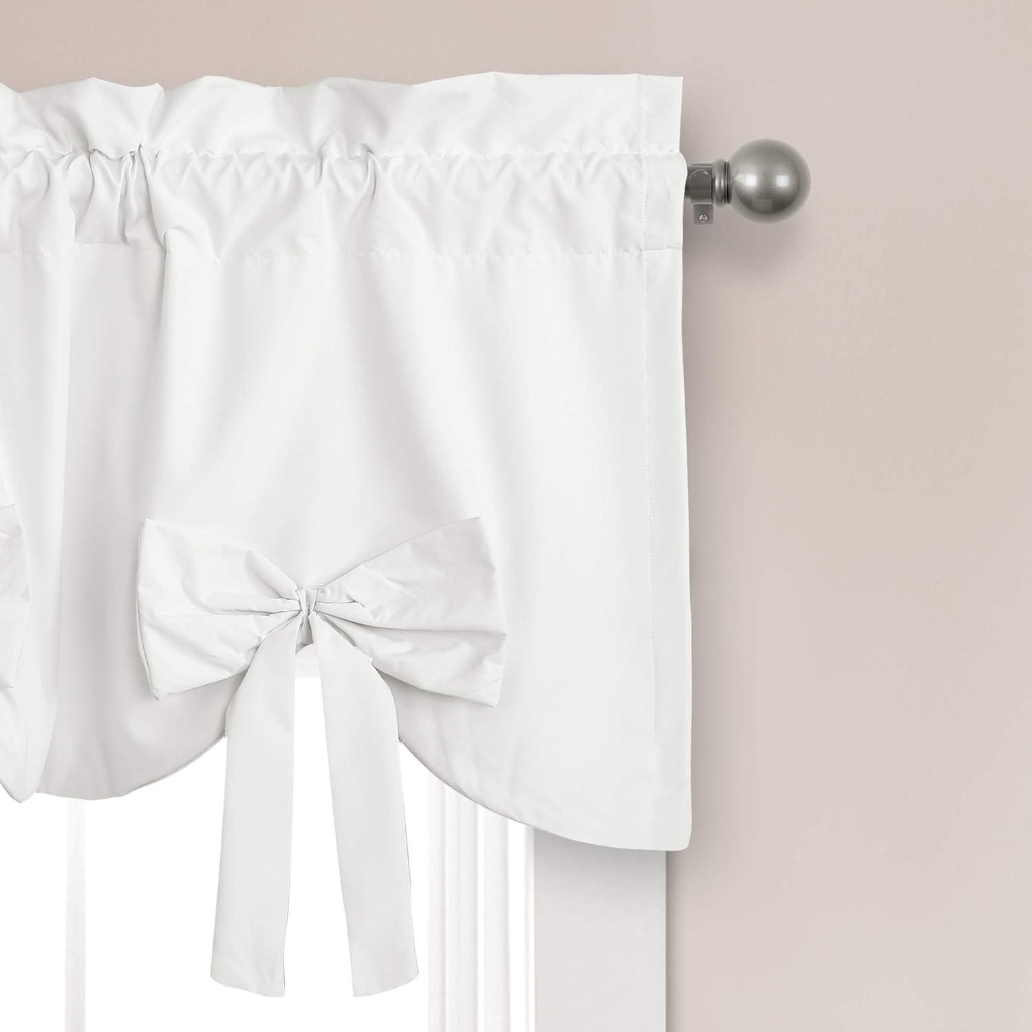 Lush Decor Melody Bow Scalloped 52'' W Window Valance