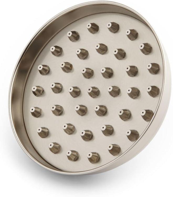 Nickel 8" Round Rain Shower Head with Swivel