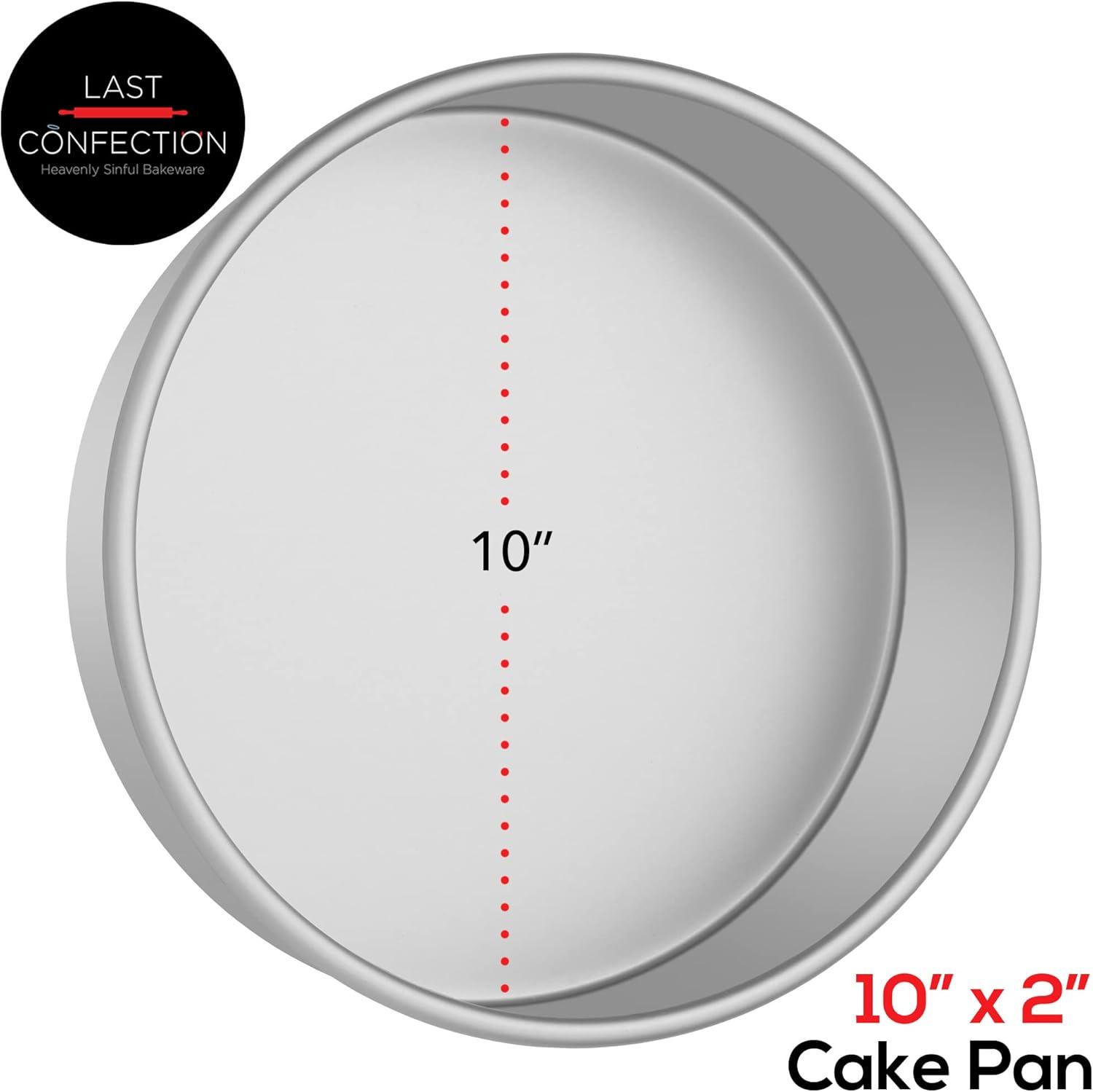 Last Confection Aluminum 10" x 2" Round Cake Pan - Professional Bakeware