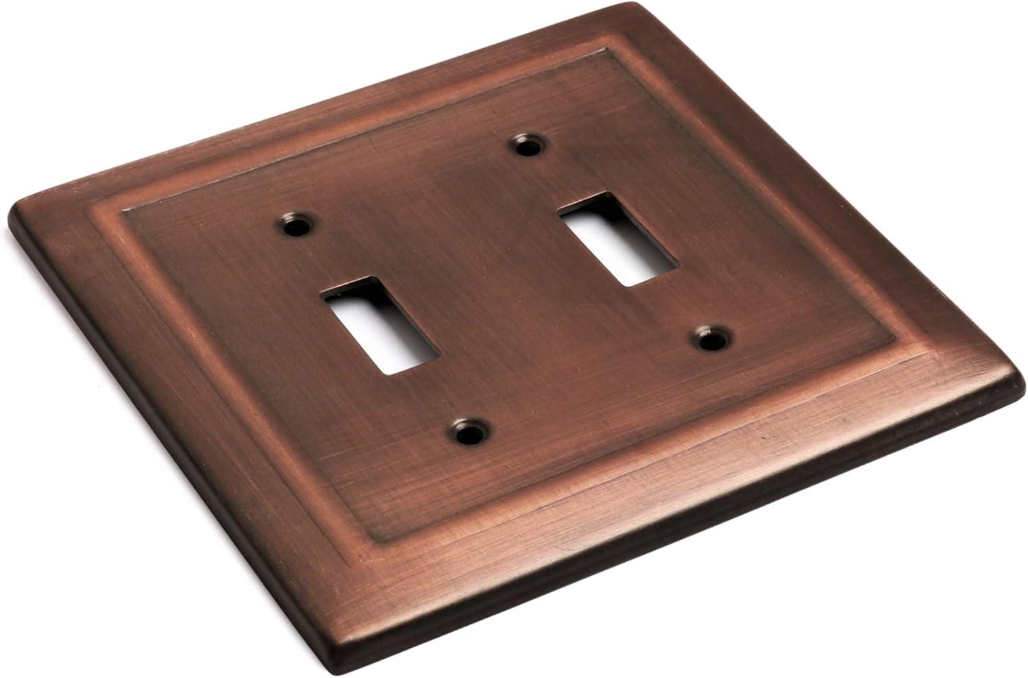 Monarch Abode Architectural 2 - Gang Toggle Light Switch Standard Wall Plate (Set of 2)