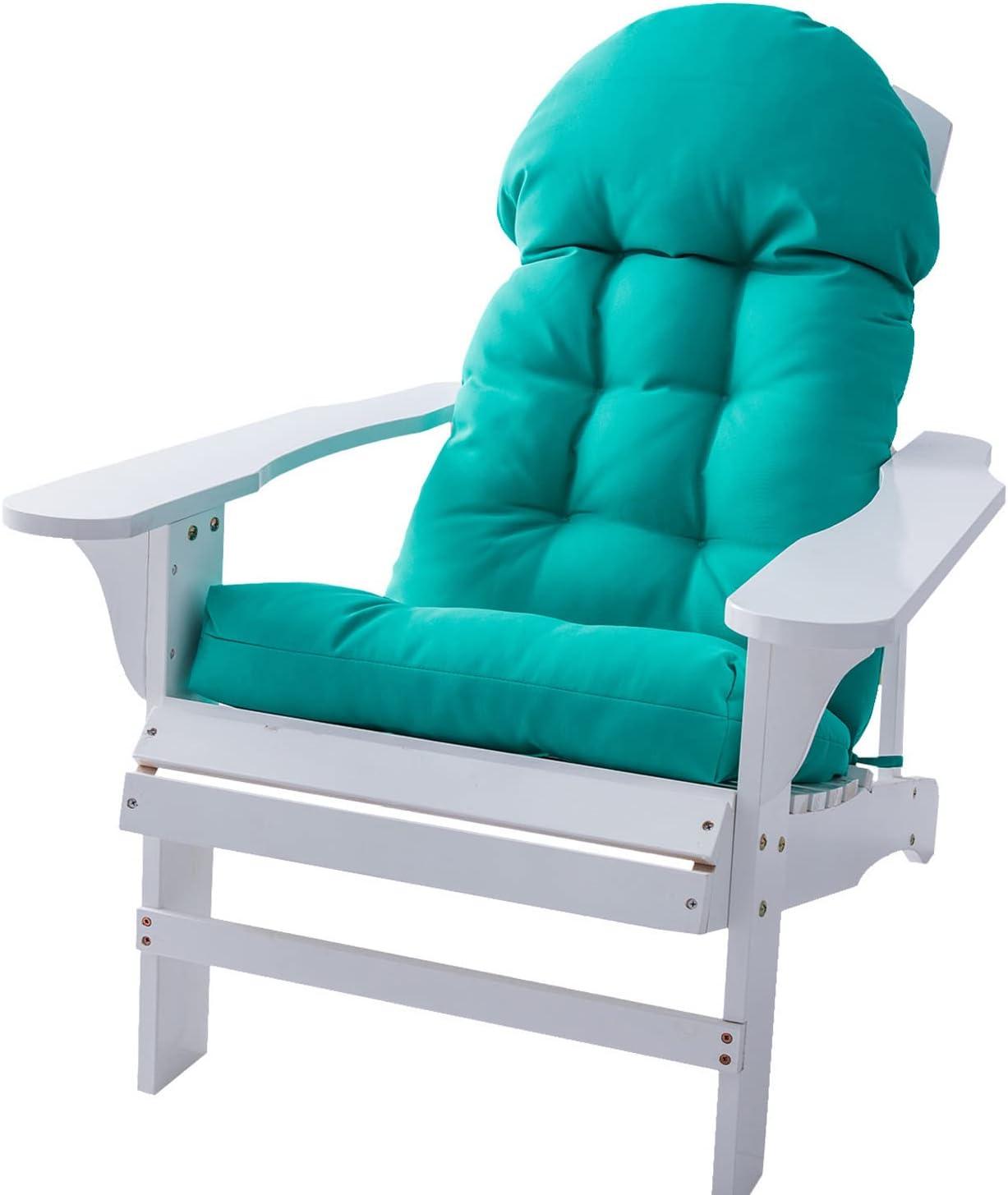 Enipate Weather Resistant Adirondack Chair Cushions High Back Indoor Outdoor Patio Tufted Lounge Cushion Seat Pads