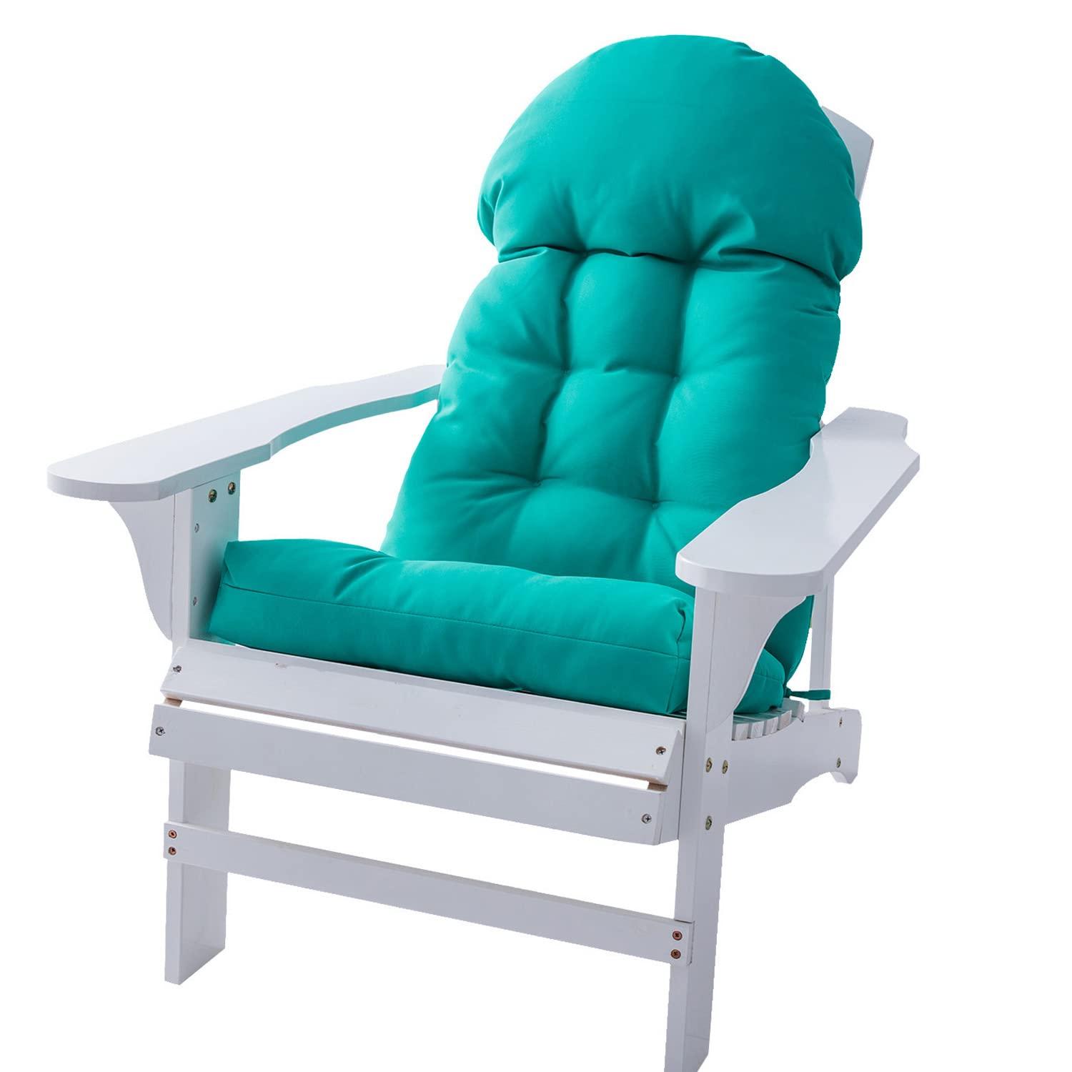 Enipate Weather Resistant Adirondack Chair Cushions High Back Indoor Outdoor Patio Tufted Lounge Cushion Seat Pads