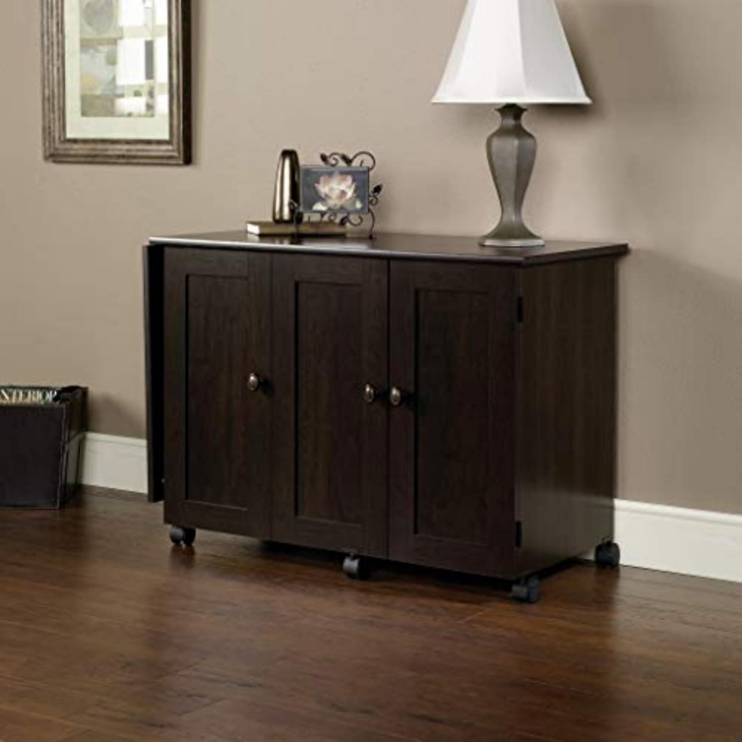 Sauder Sewing/Craft Cart, Cinnamon Cherry Finish