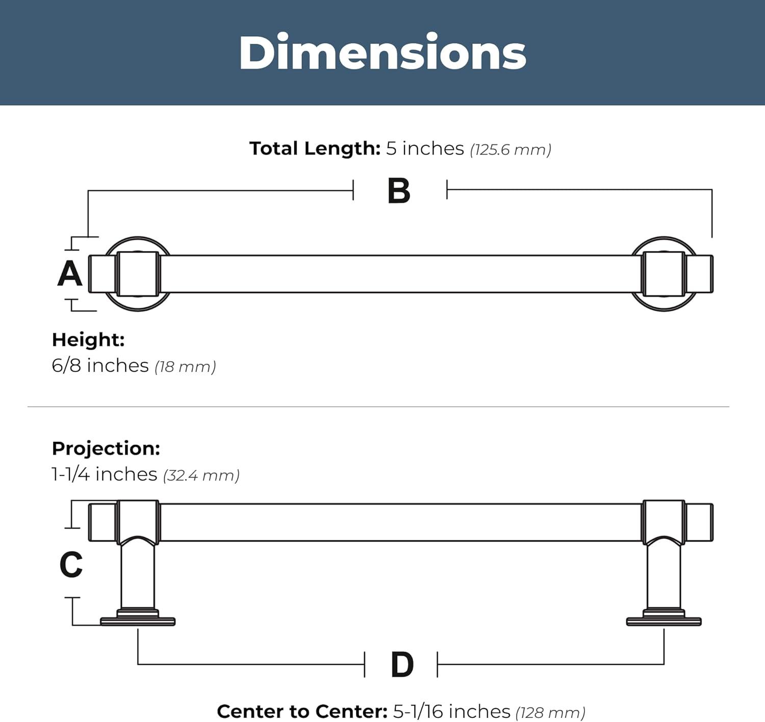 Franklin Brass Francisco 3 Antimicrobial Pull (Set of 5)