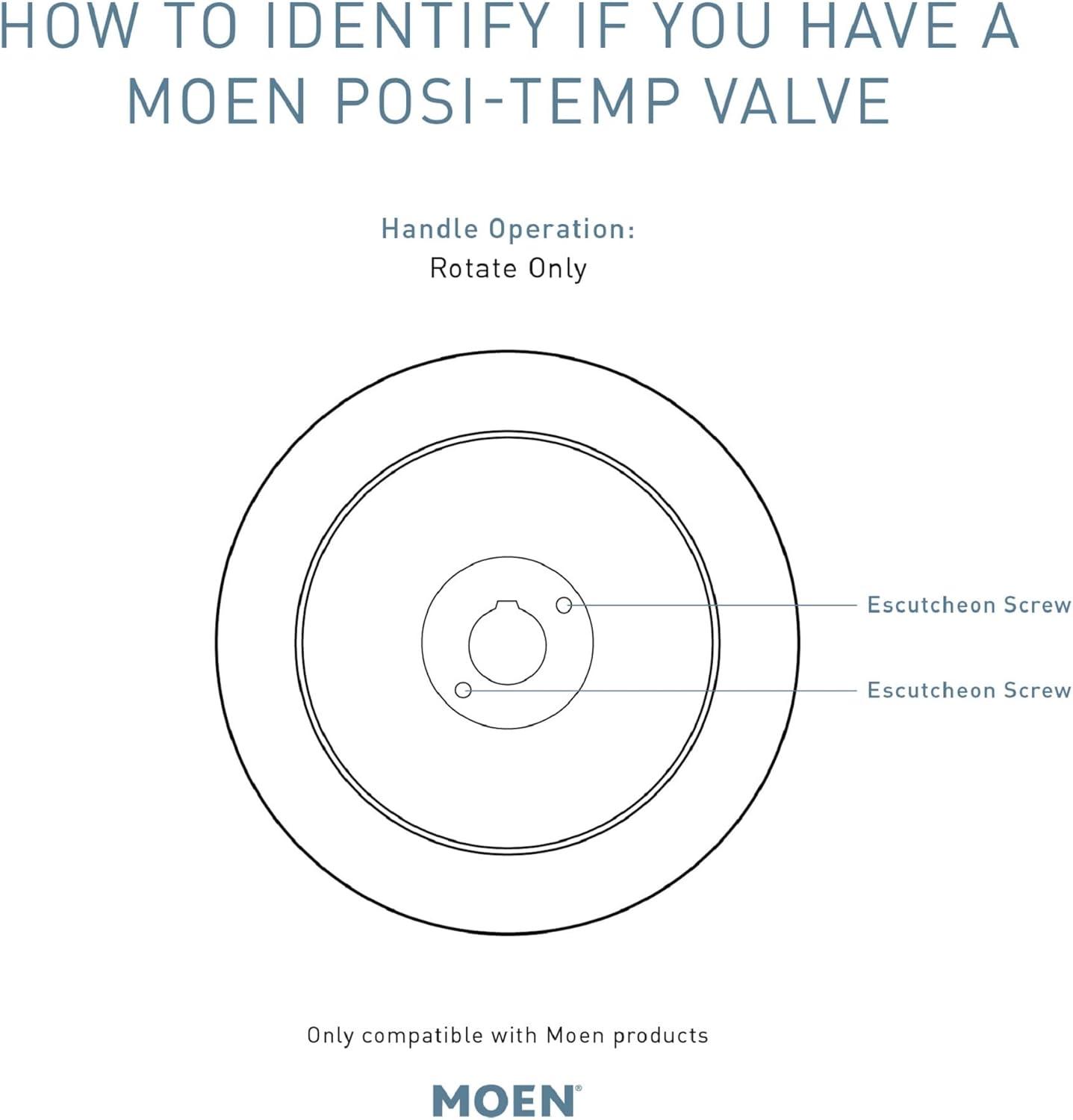 Moen Genta LX Posi-Temp Pressure Balancing Eco-Performance Modern Shower Only Trim, Valve Required