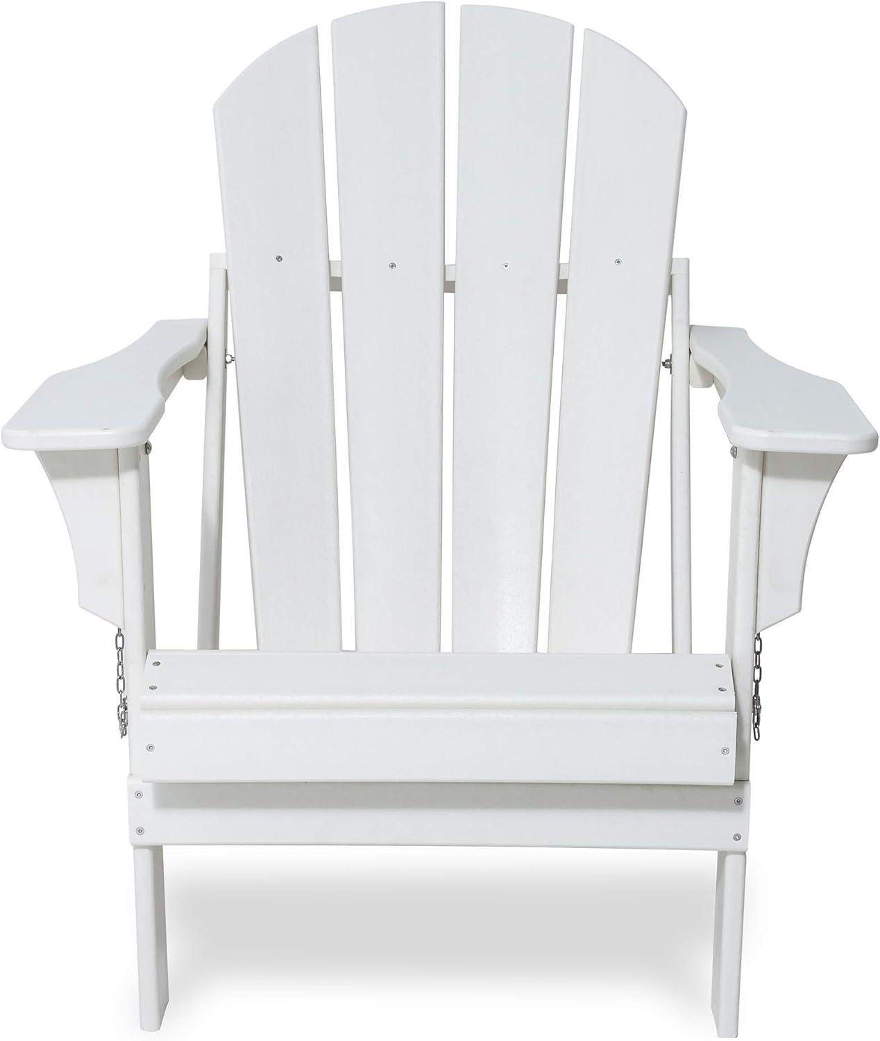 WestinTrends Malibu HDPE Outdoor Patio Folding Poly Adirondack Chair