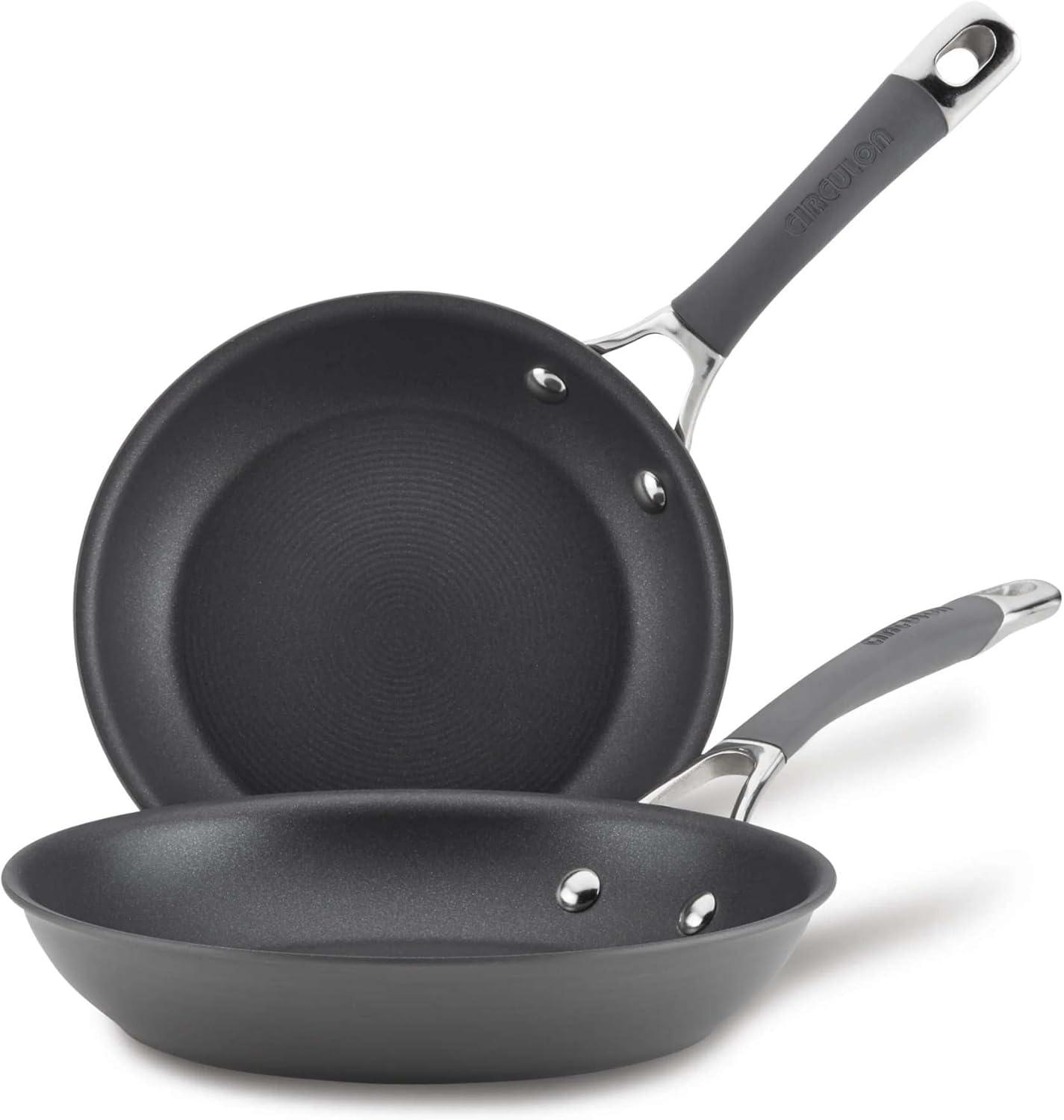 Circulon Circulon Radiance Hard Anodized Nonstick Frying Pans / Skillet Set, 8.5 Inch and 10 Inch