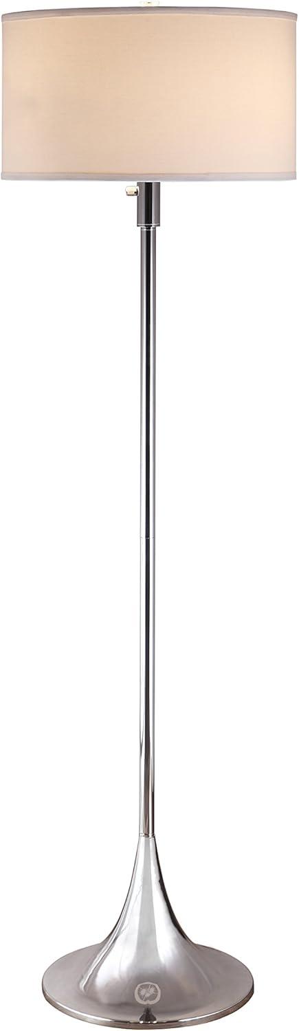 Florenza 63" Chrome LED Floor Lamp with Dimmer