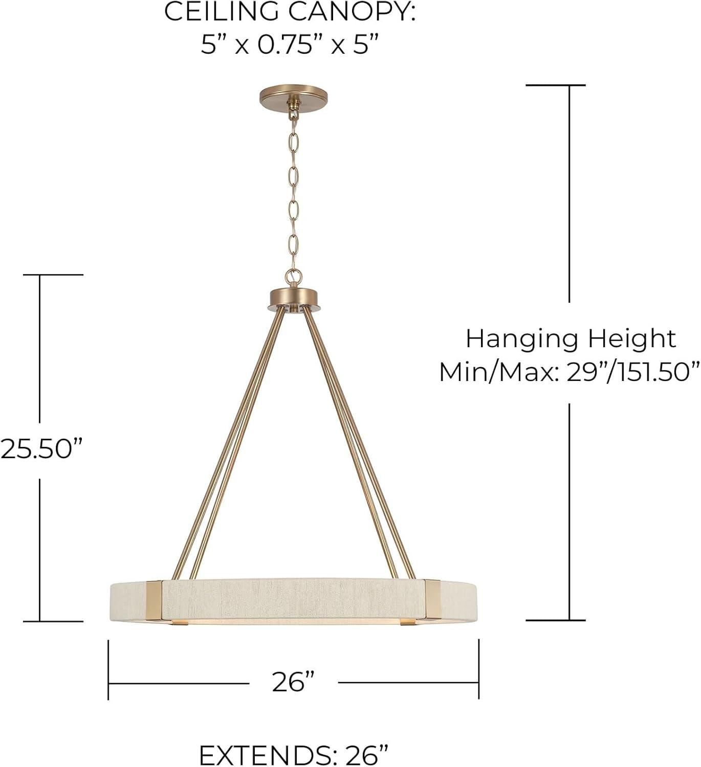 Capital Lighting Delaney 4 - Light Chandelier in  Matte Brass