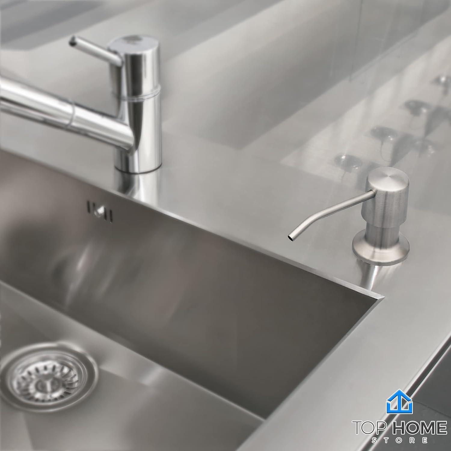 Soap Dispenser For Kitchen Sink In Polished Chrome