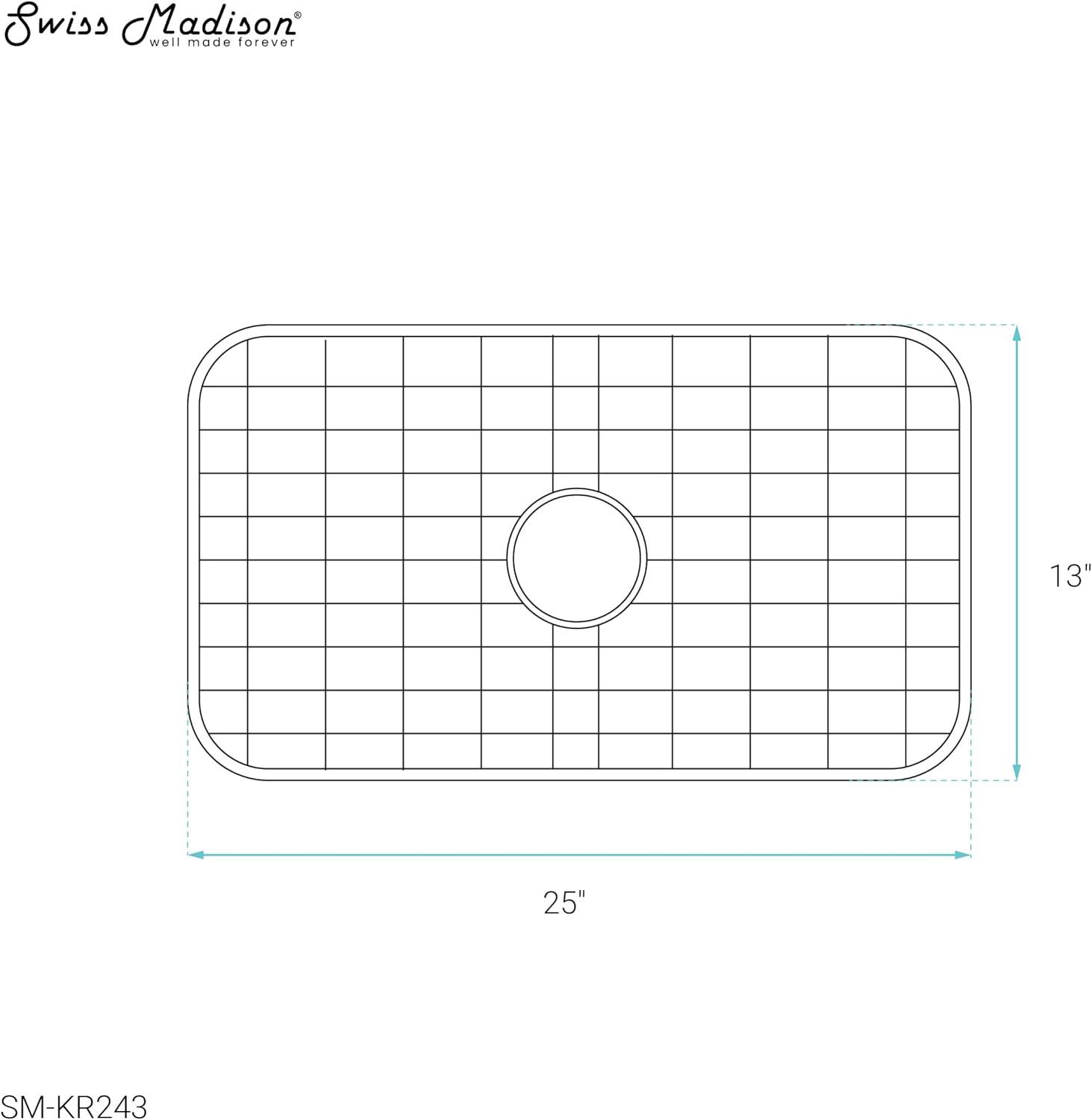 Swiss Madison 25 x 13 Stainless Steel Kitchen Sink Grid