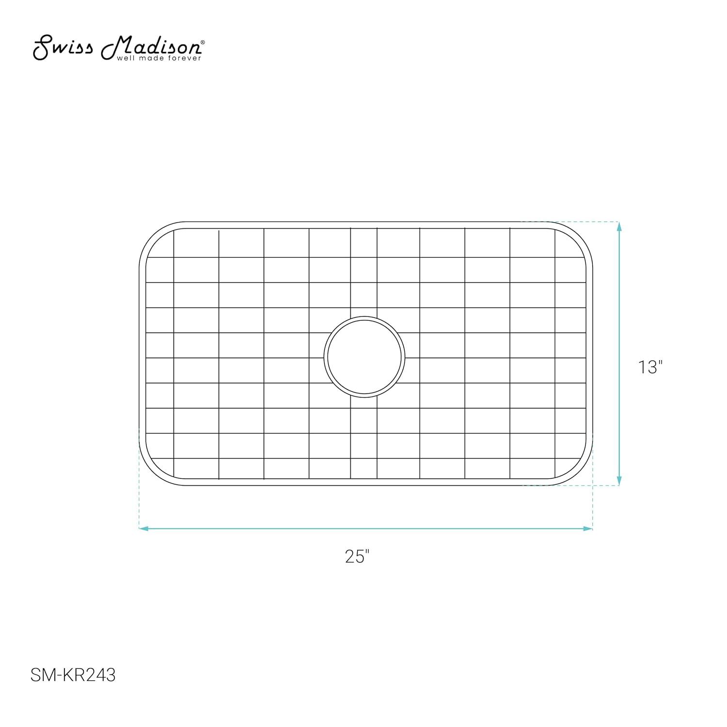 Swiss Madison 25 x 13 Stainless Steel Kitchen Sink Grid