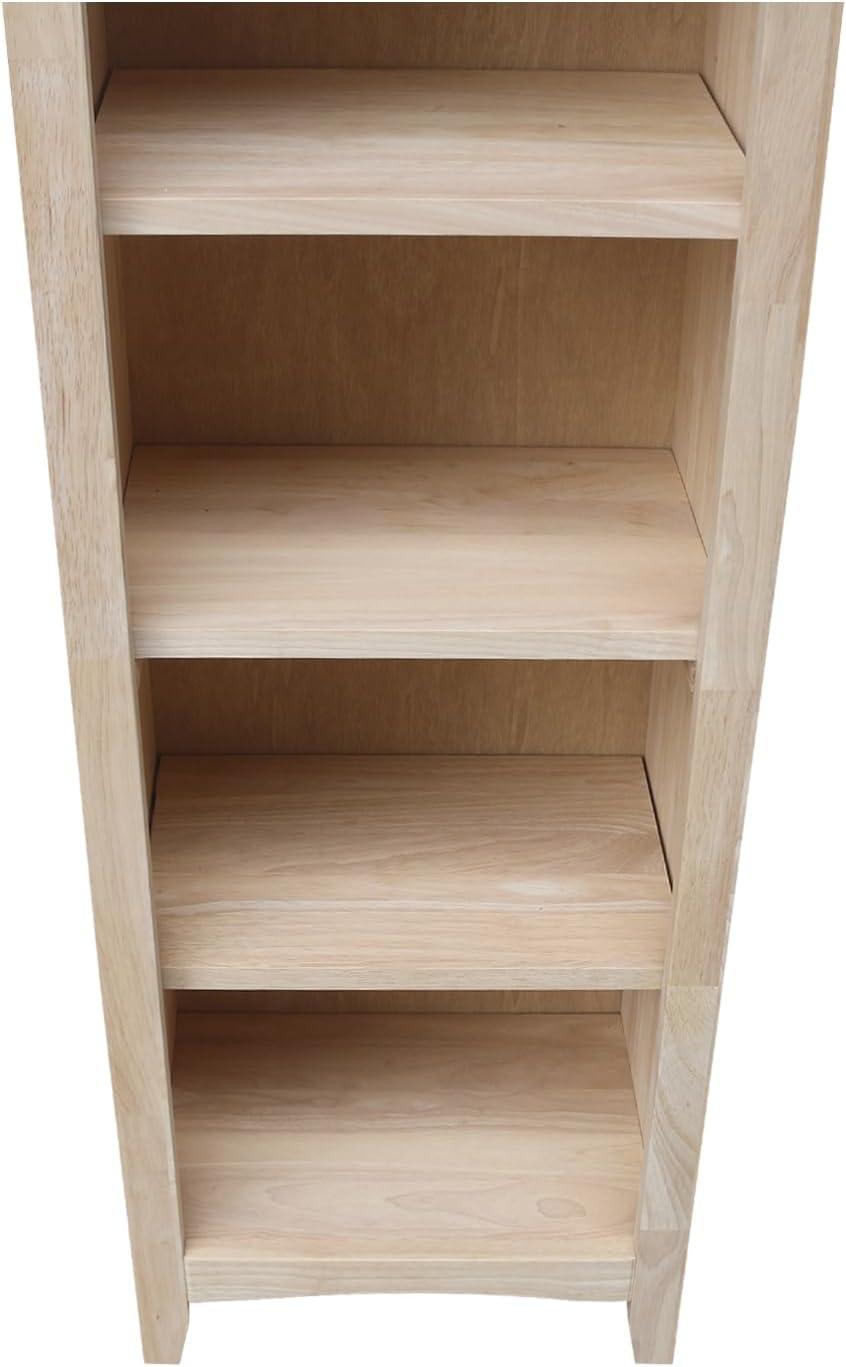 Shaker Bookcase Unfinished Brown - International Concepts