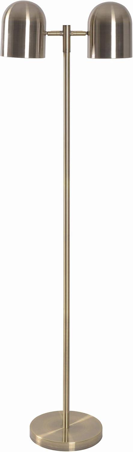 Kenroy Home 33171AB Alden Floor Lamp with Antique Brass Finish, Modern Style, 57.125" Height, 17.625" Width, 9.875" Depth