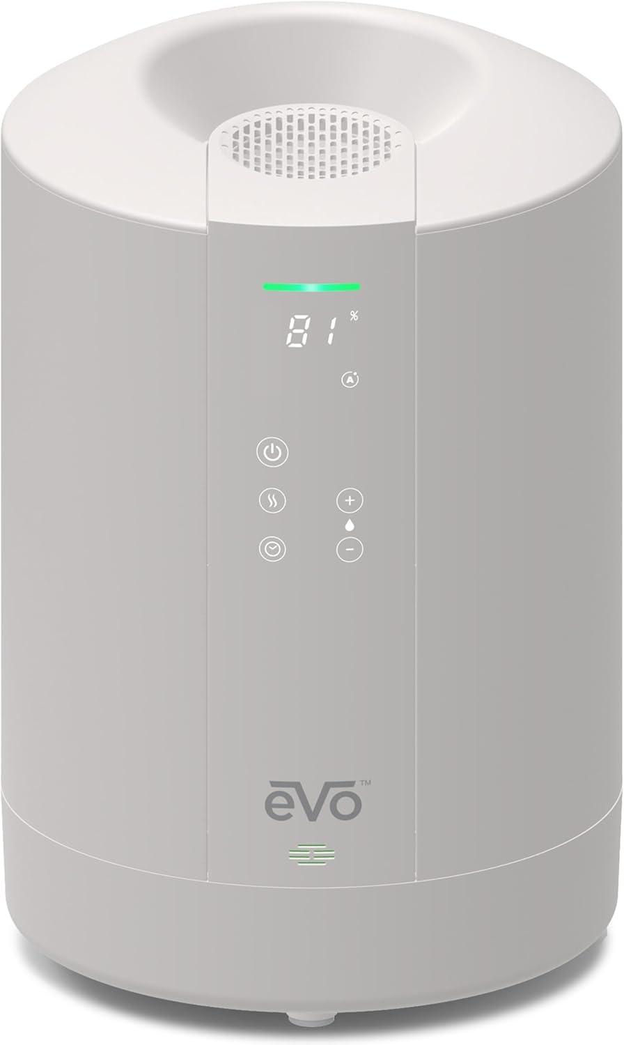 Evo Evo Warm Mist Evaporative Tabletop Humidifier with Adjustable Humidistat for 500 Cubic Feet