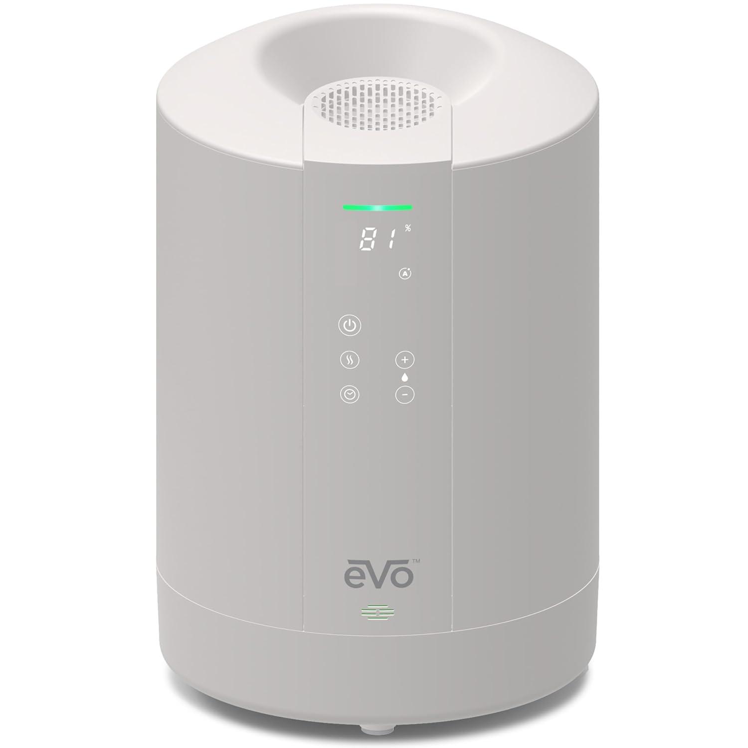 Evo Evo Warm Mist Evaporative Tabletop Humidifier with Adjustable Humidistat for 500 Cubic Feet