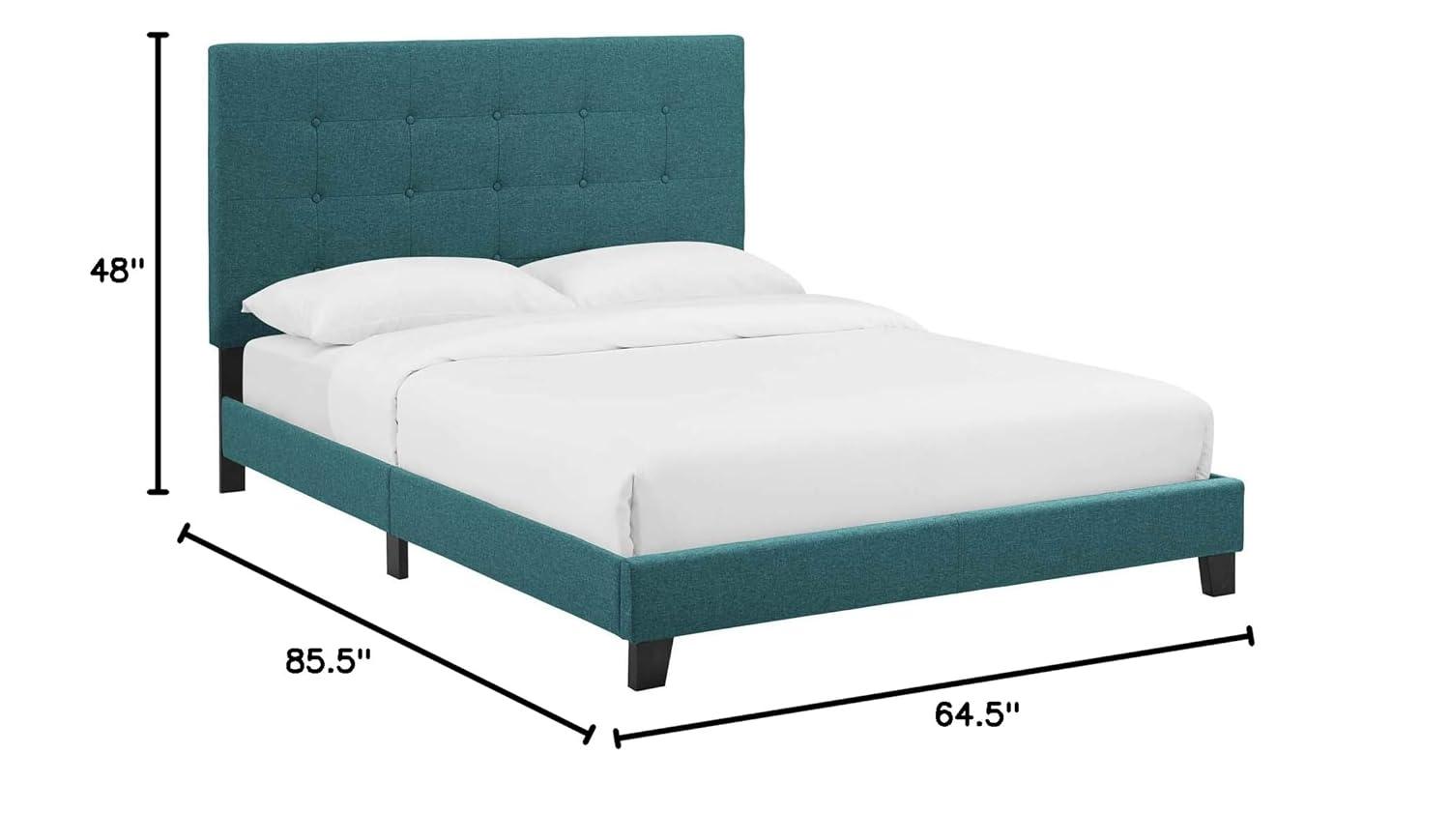 Modway Melanie Tufted Button Upholstered Fabric Platform Bed