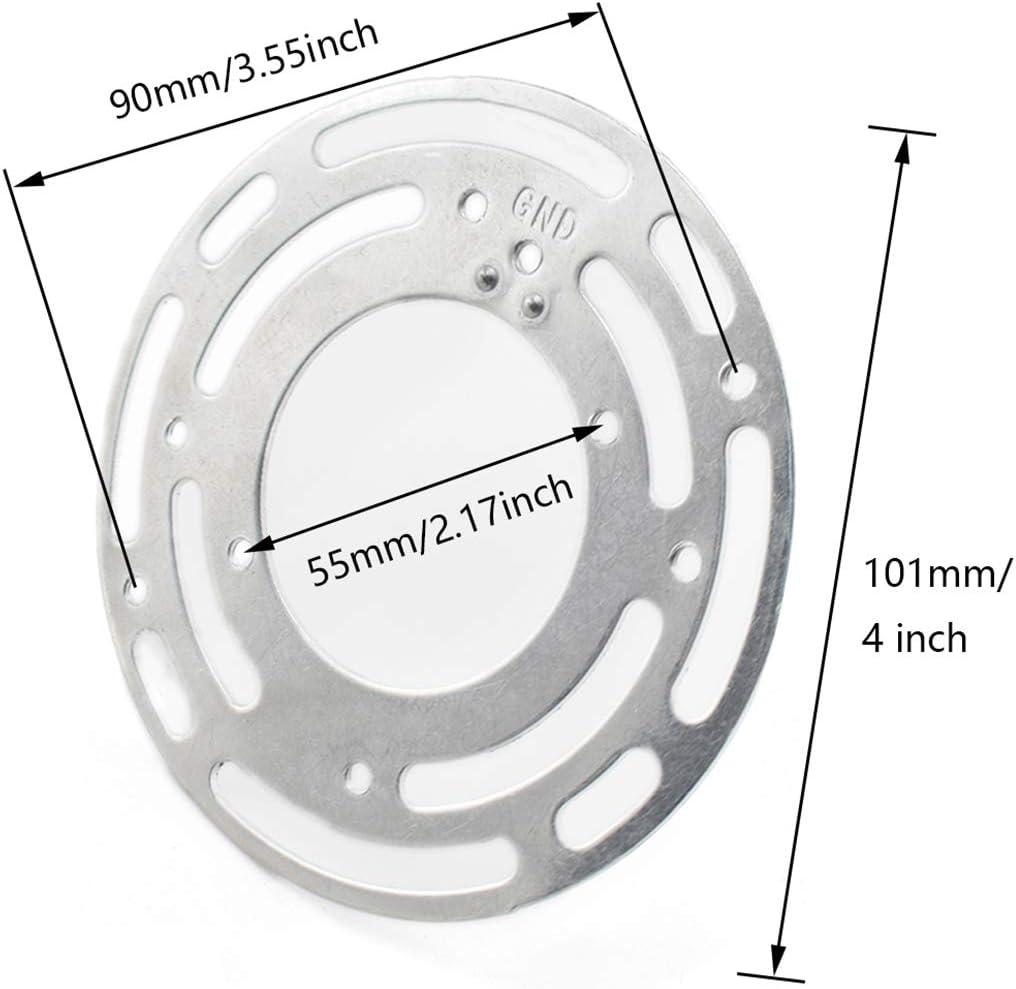 2 Pack Universal Light Fixture Mounting Bracket, 4 Inches Diameter Steel Round Light Crossbar, Mounting Bracket for Wall Light, Ceiling Light, Chandelier