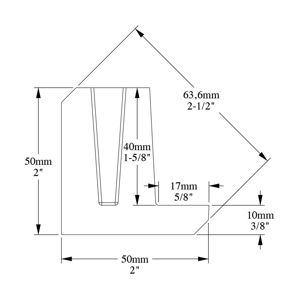 2'' H x 78.75'' W x 2'' D Plastic Crown (Set of 3)