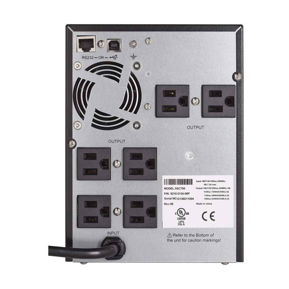 Eaton 5SC 750VA 120V Tower Uninterruptible Power Supply UPS 5SC750