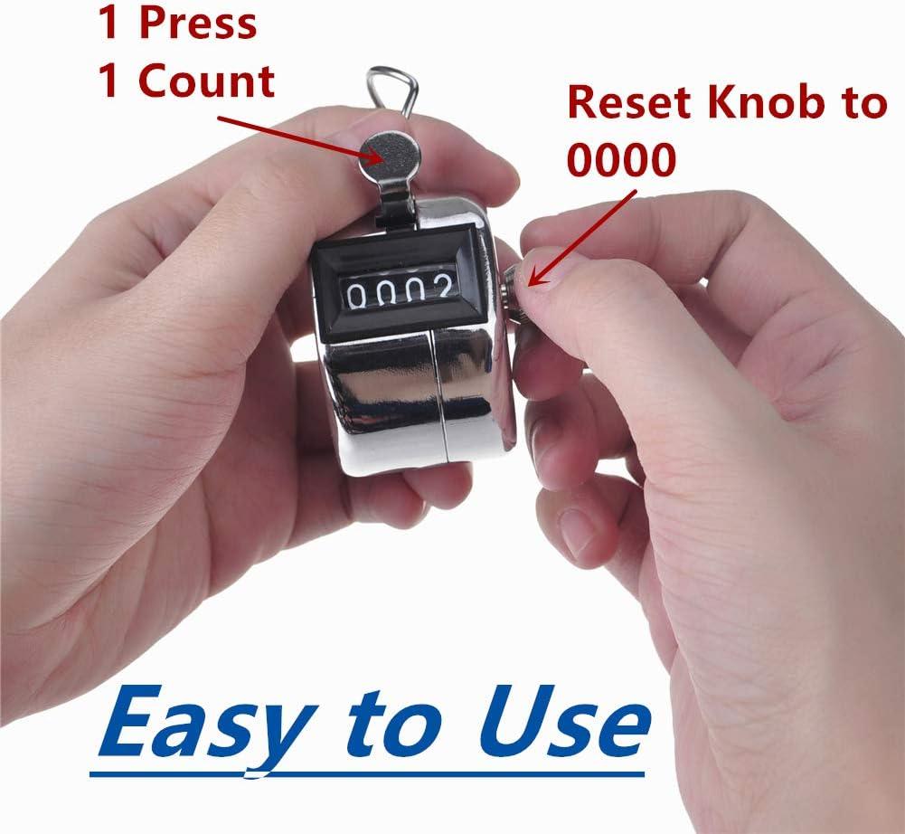 Compact Stainless Steel Handheld Mechanical Tally Counter