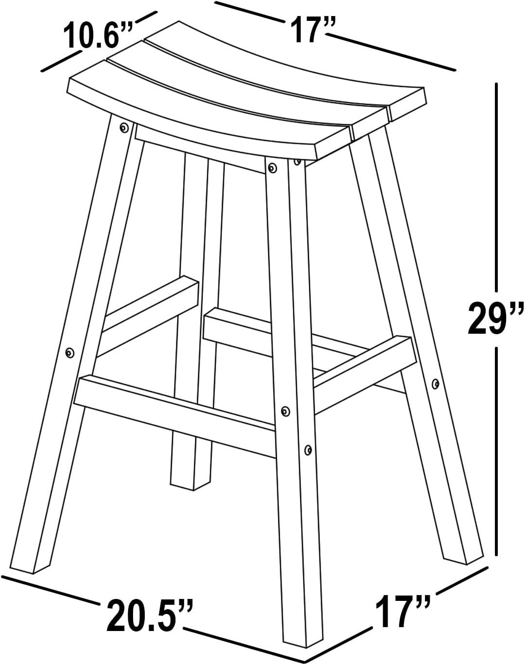Florence Outdoor 29" HDPE Plastic Saddle Seat Barstool in Red
