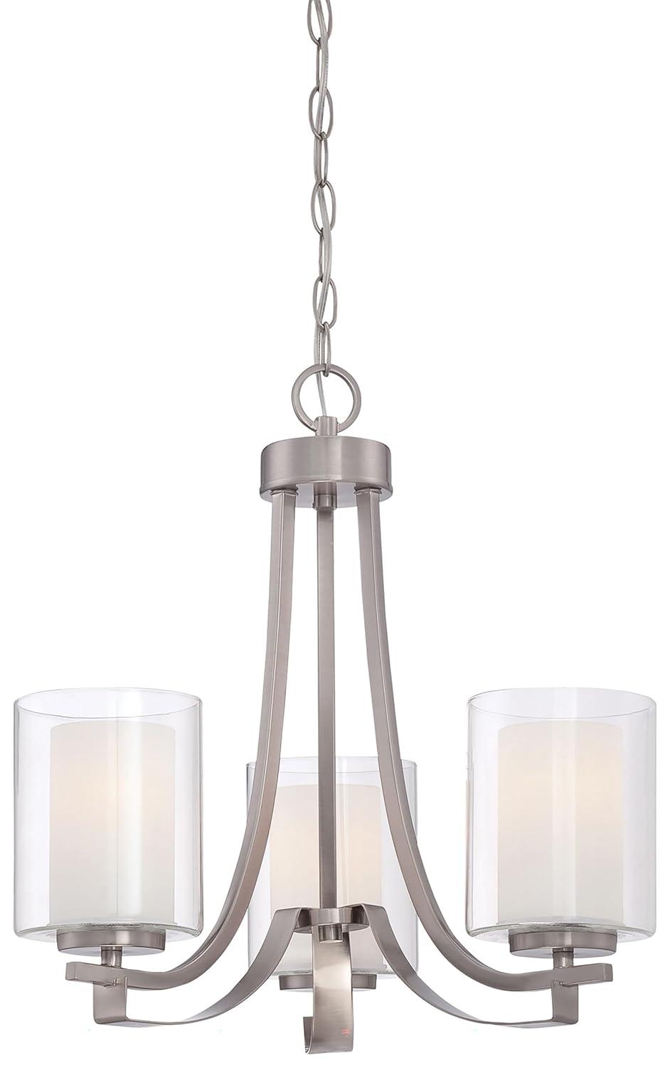 Minka Lavery Minka Parsons Studio 18" Wide Brushed Nickel 3-Light Chandelier