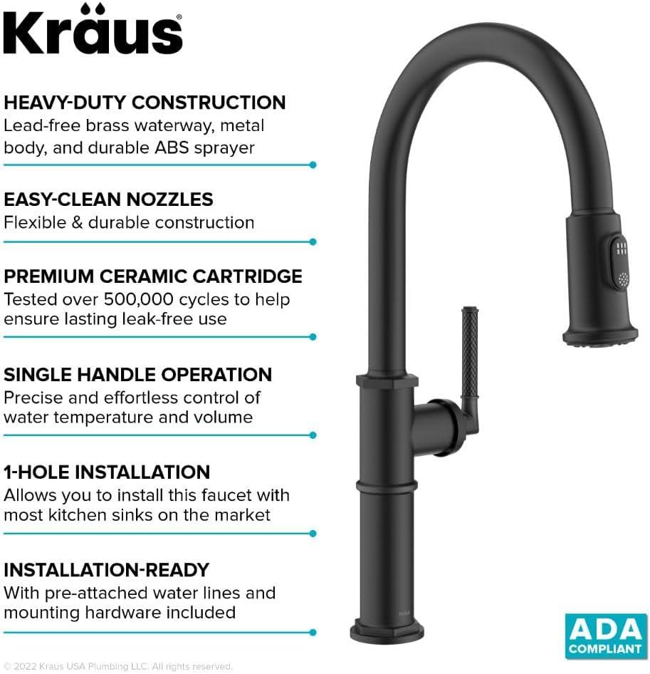 KRAUS Allyn Pull-Down Single Handle Kitchen Faucet