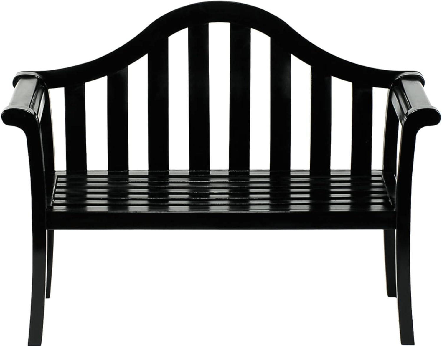 Achla Designs 125-0008 Camelback Garden, 4 ft Black Bench, 48-in L