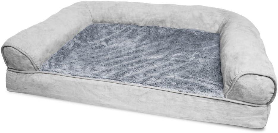 Gray Medium Orthopedic Foam Elevated Pet Sofa Bed