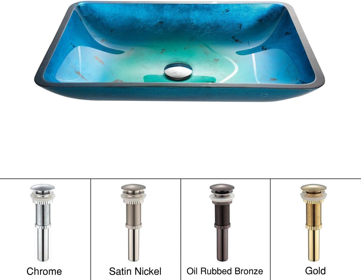 Galaxy Glass Rectangular Vessel Bathroom Sink