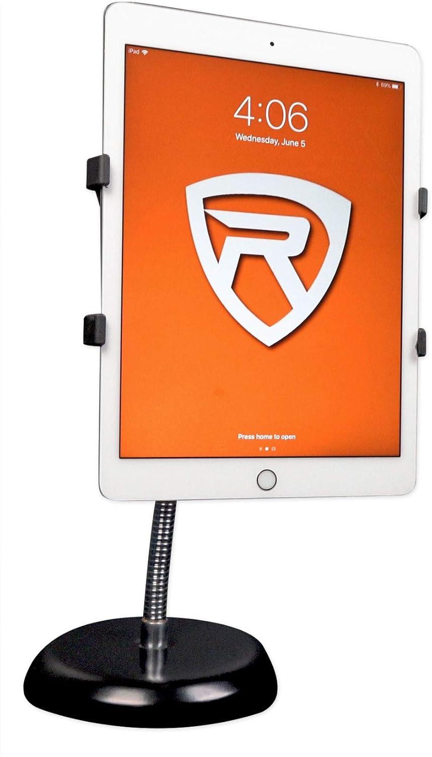 Rockville RDMS6 Studio Desktop Mic Stand w 11.8" Gooseneck+Round Weighted Base